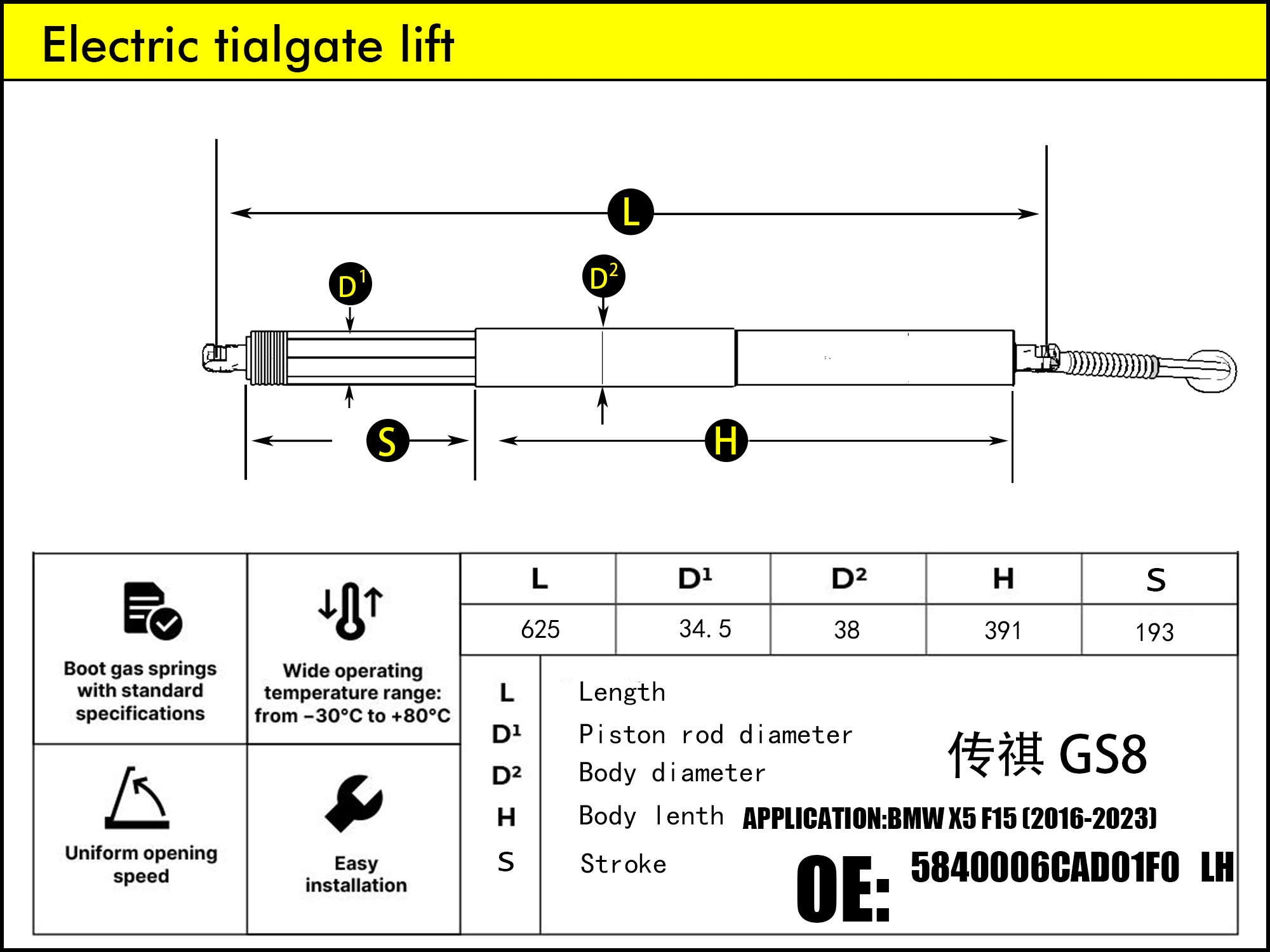 HL2217-Trumpchi GS8 RH（2016-2022）
