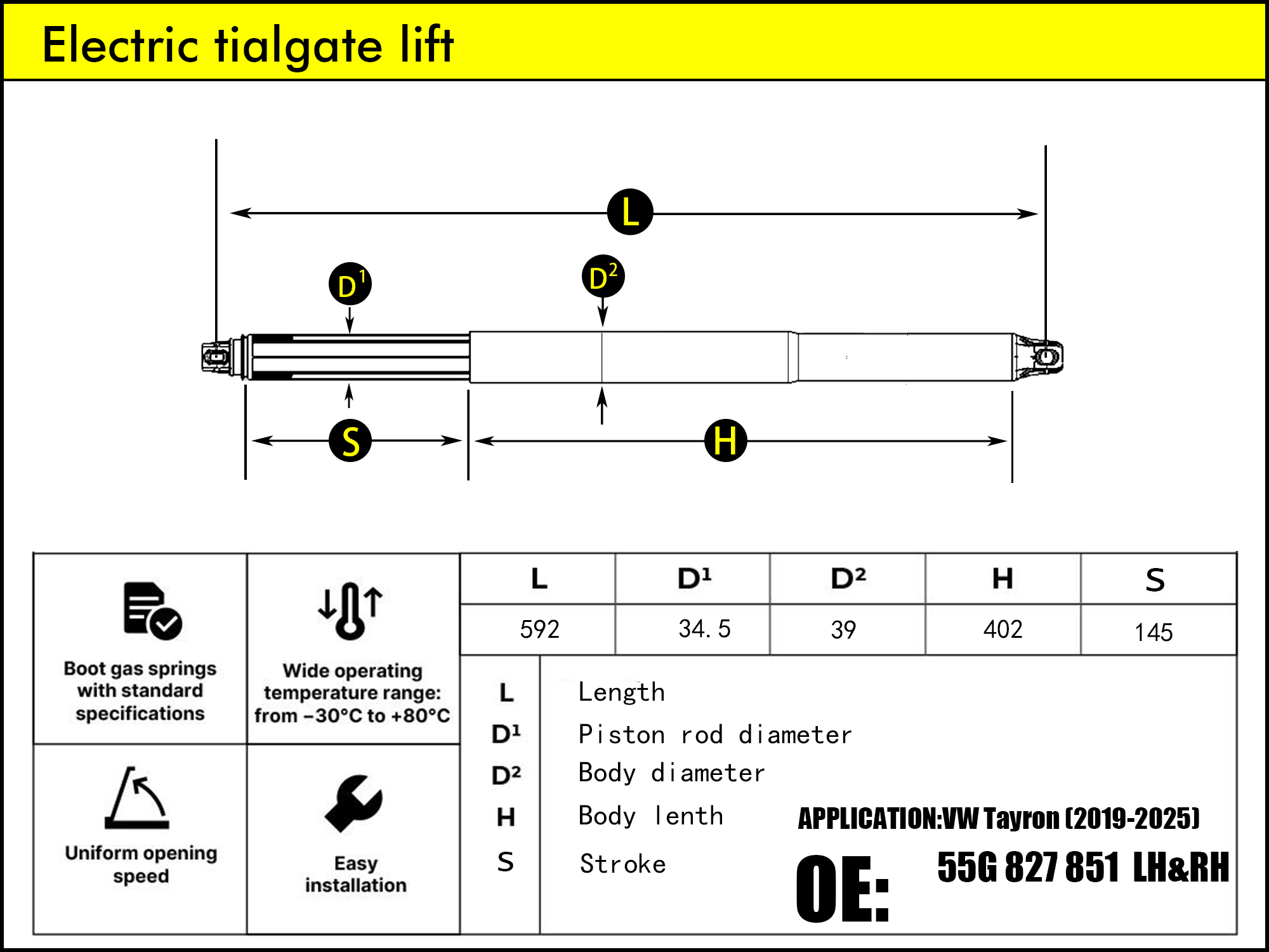 HL2101-VW Tayron 316 LH/RH（2019-2025）