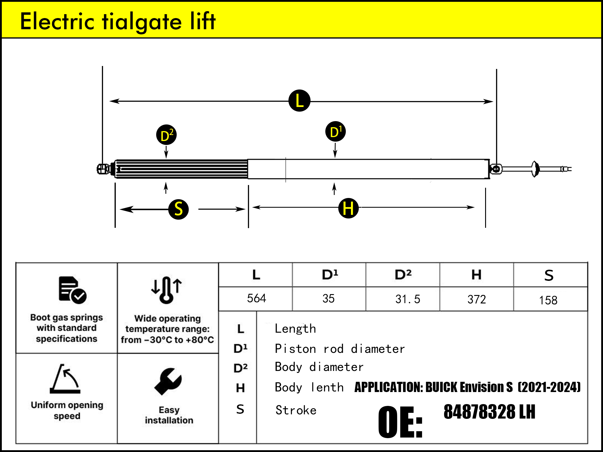 HL2116-Buick Envision/Envision S LH（2020-2025）