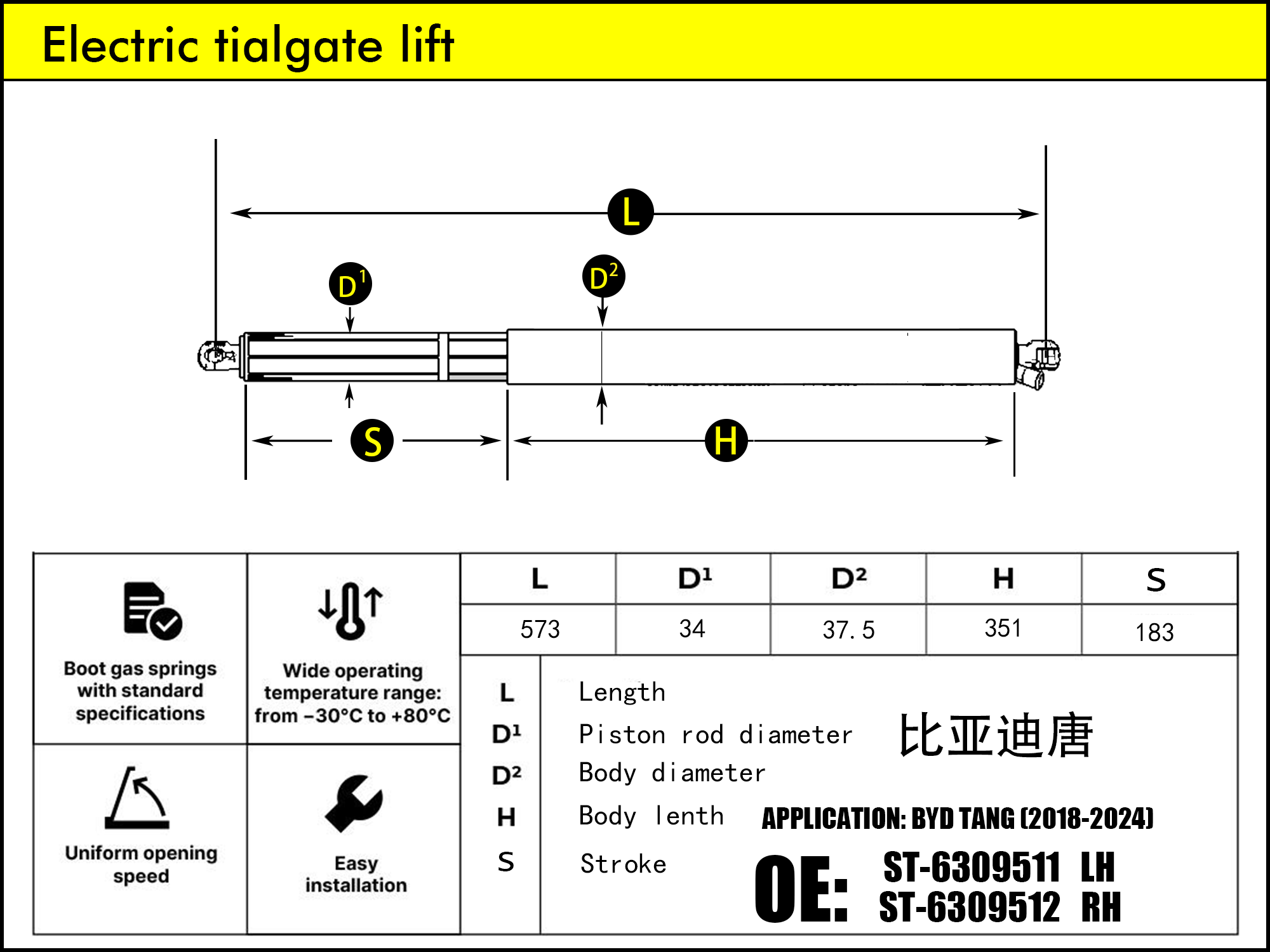 HL2194-BYD Tang/ATTO 8 RH（2018-2023）