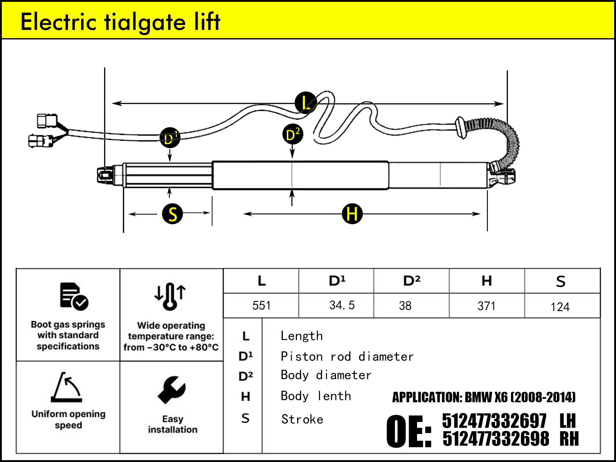 HL2004-BMW X6 E71 RH（2008-2014）