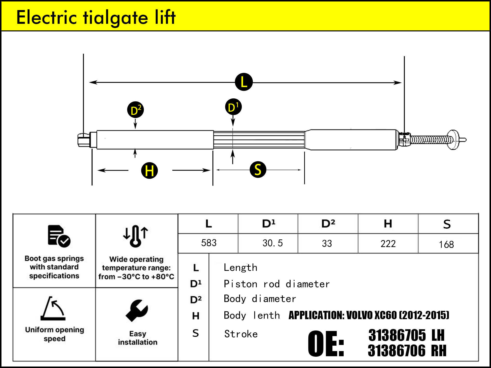 HL2037-Volvo XC60 I 156 LH（2008-2018）