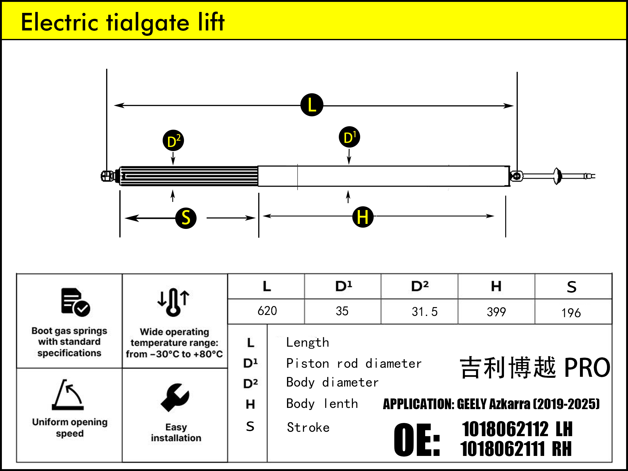 HL2384-GEELY Atlas Pro NL-3BA RH（2019-2022）