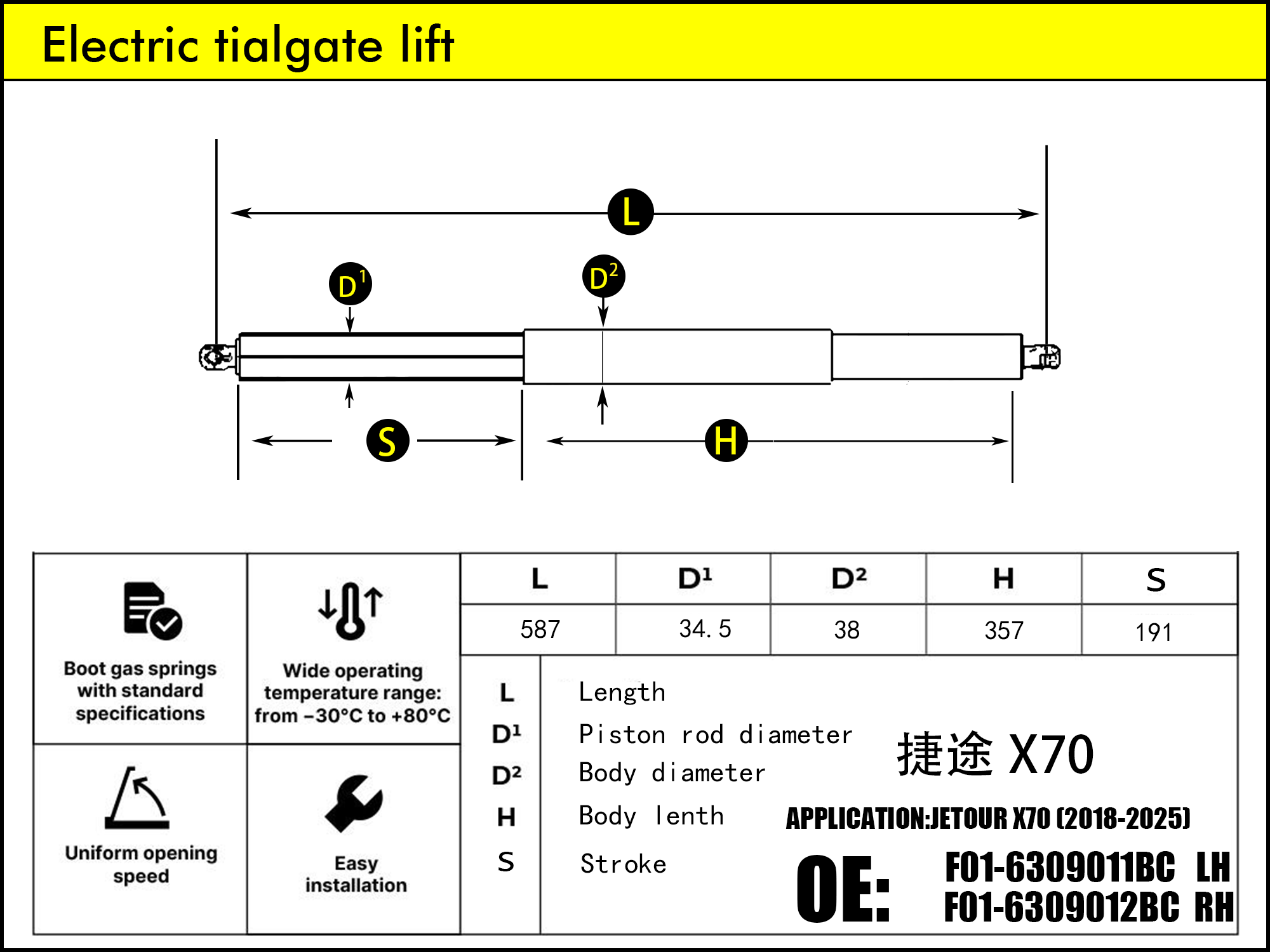 HL2620-JETOUR X70 LH（2018-...）