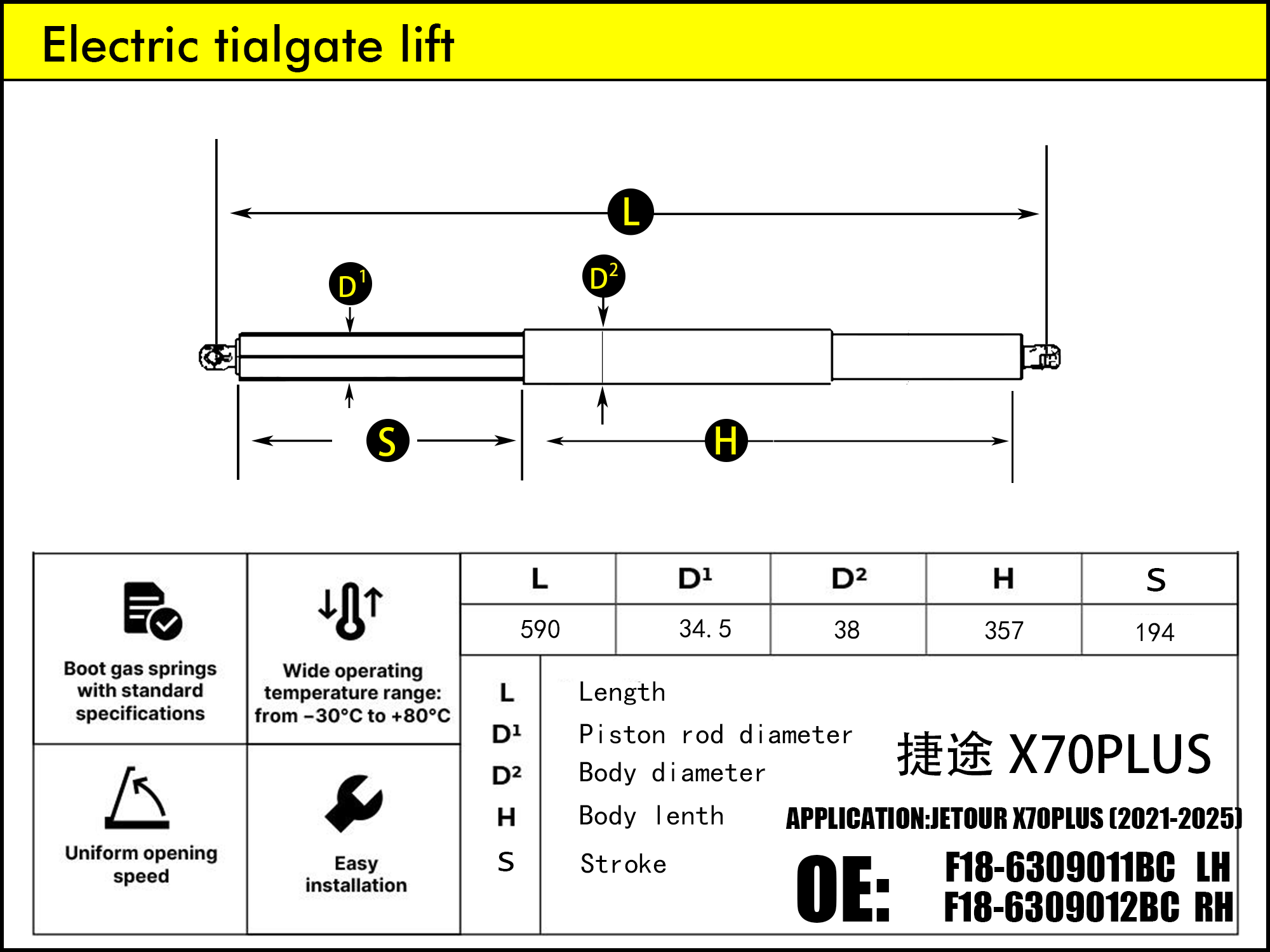HL2616-JETOUR X70 Plus LH（2020-...）