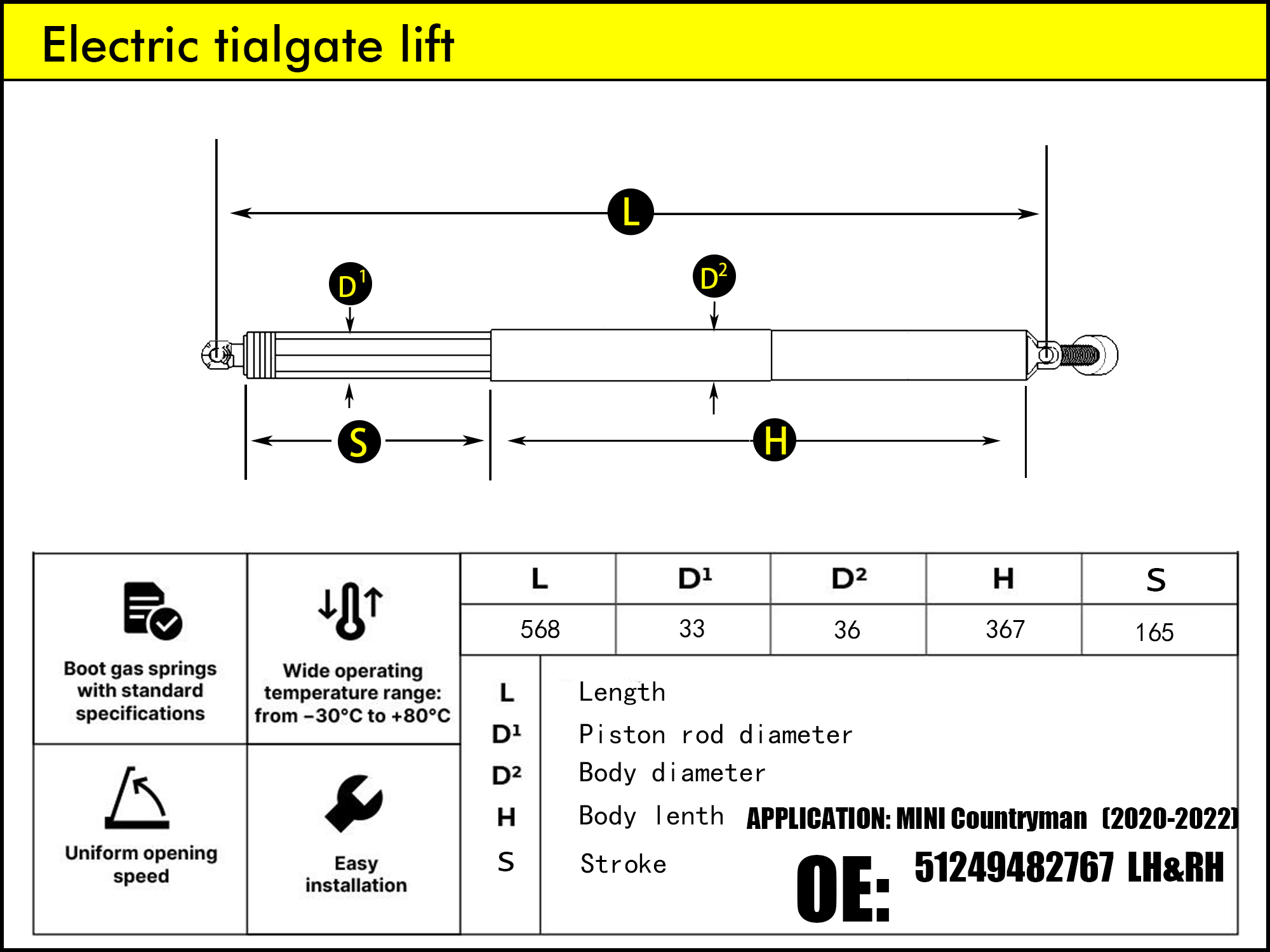 HL2469-Mini Countryman F60 LH/RH（2016-2020）