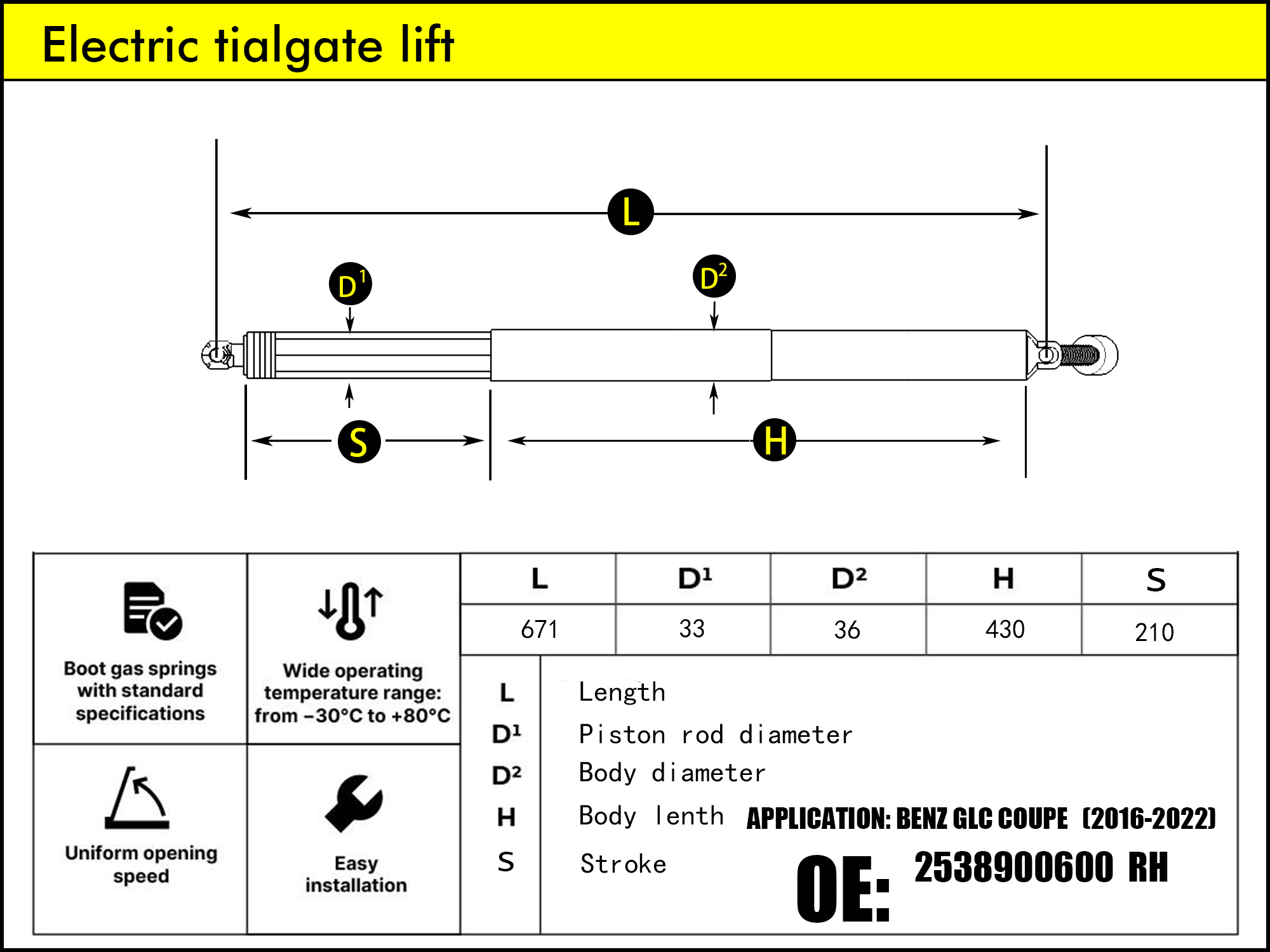 HL2024-Mercedes-Benz GLC-Class Coupe C253 LH（2016-2022）