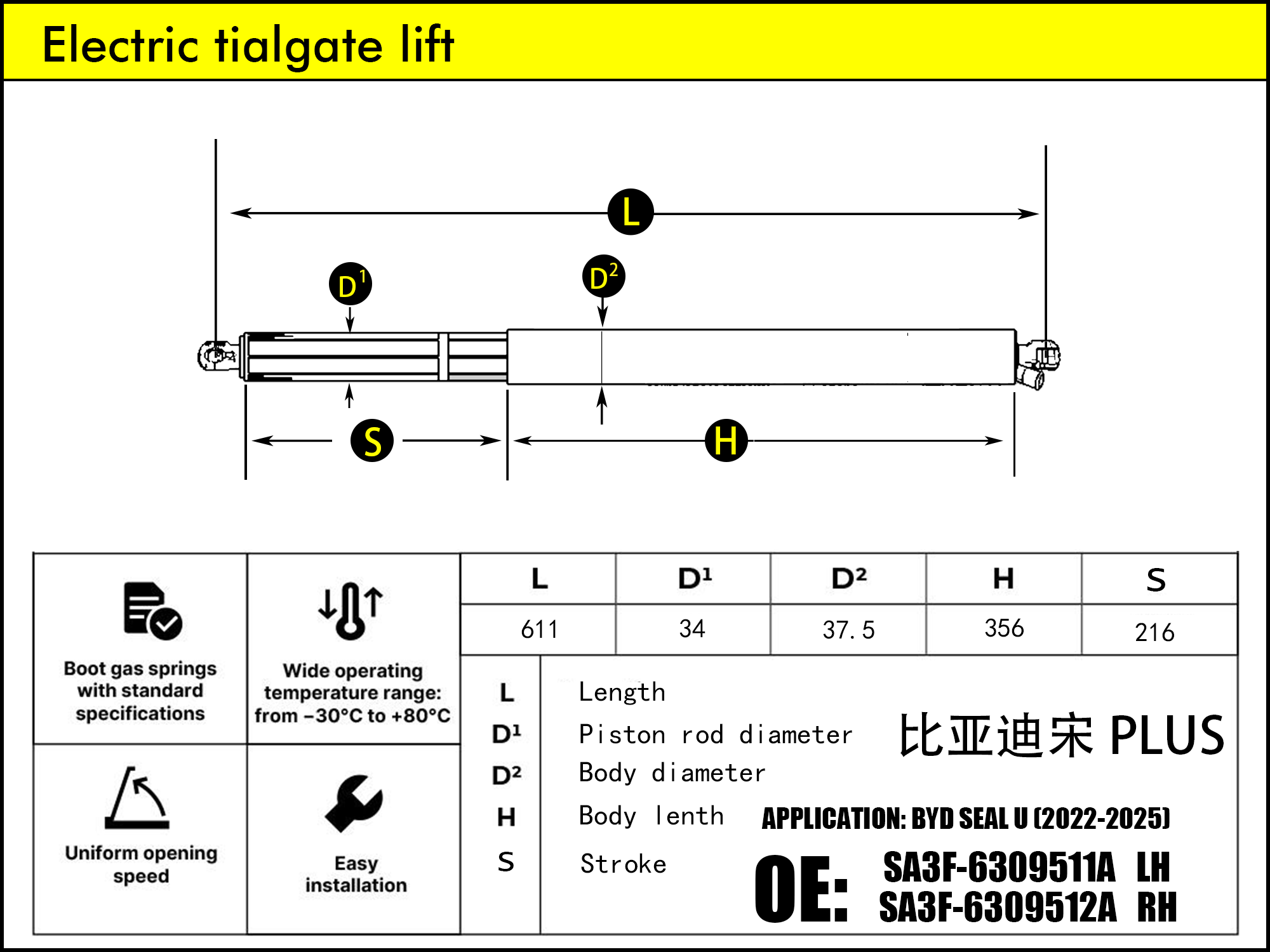 HL2602-BYD SEAL U LH（2023-...）