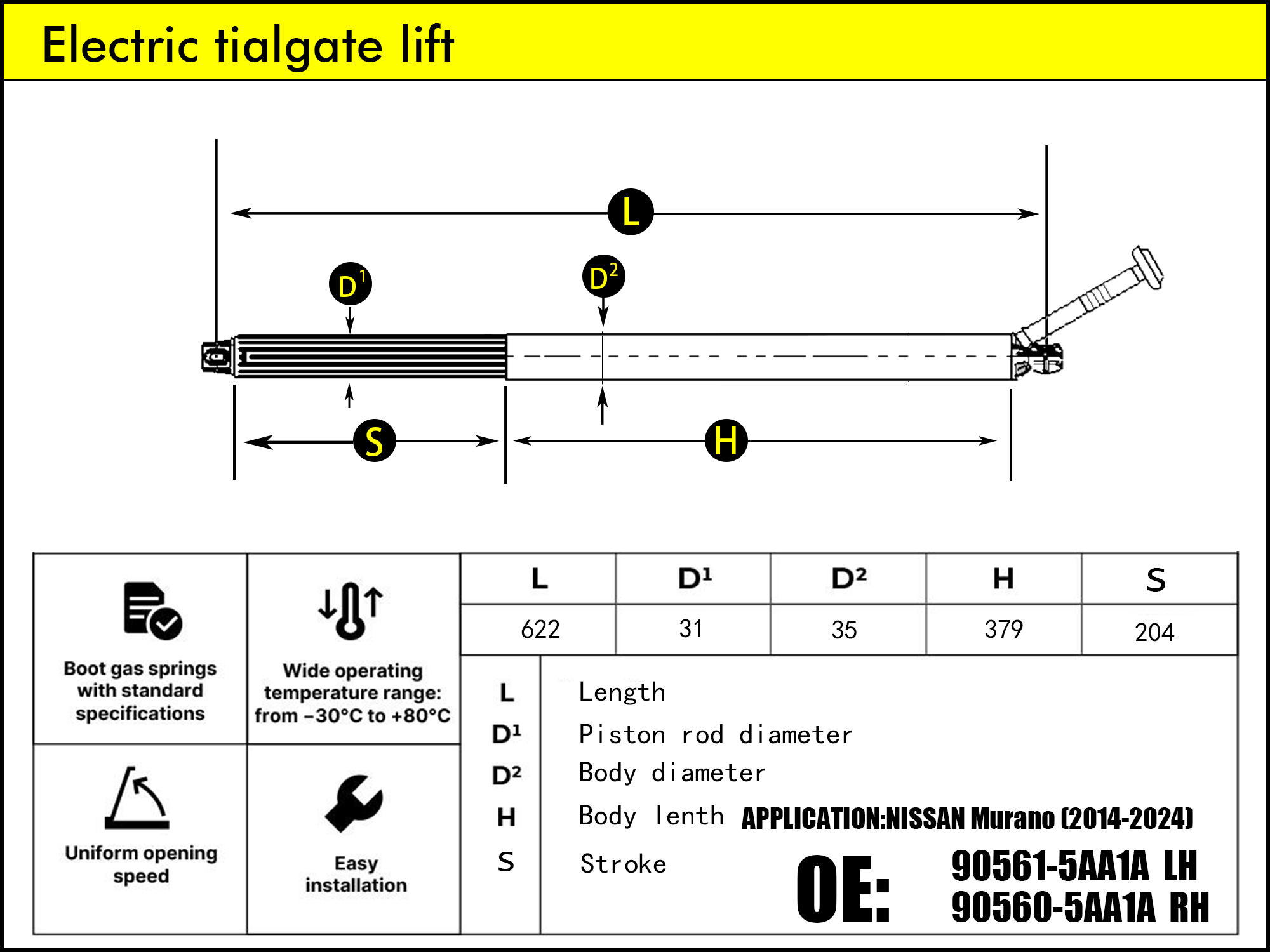 HL2144-NISSAN Murano III LH Z52（2014-2021）