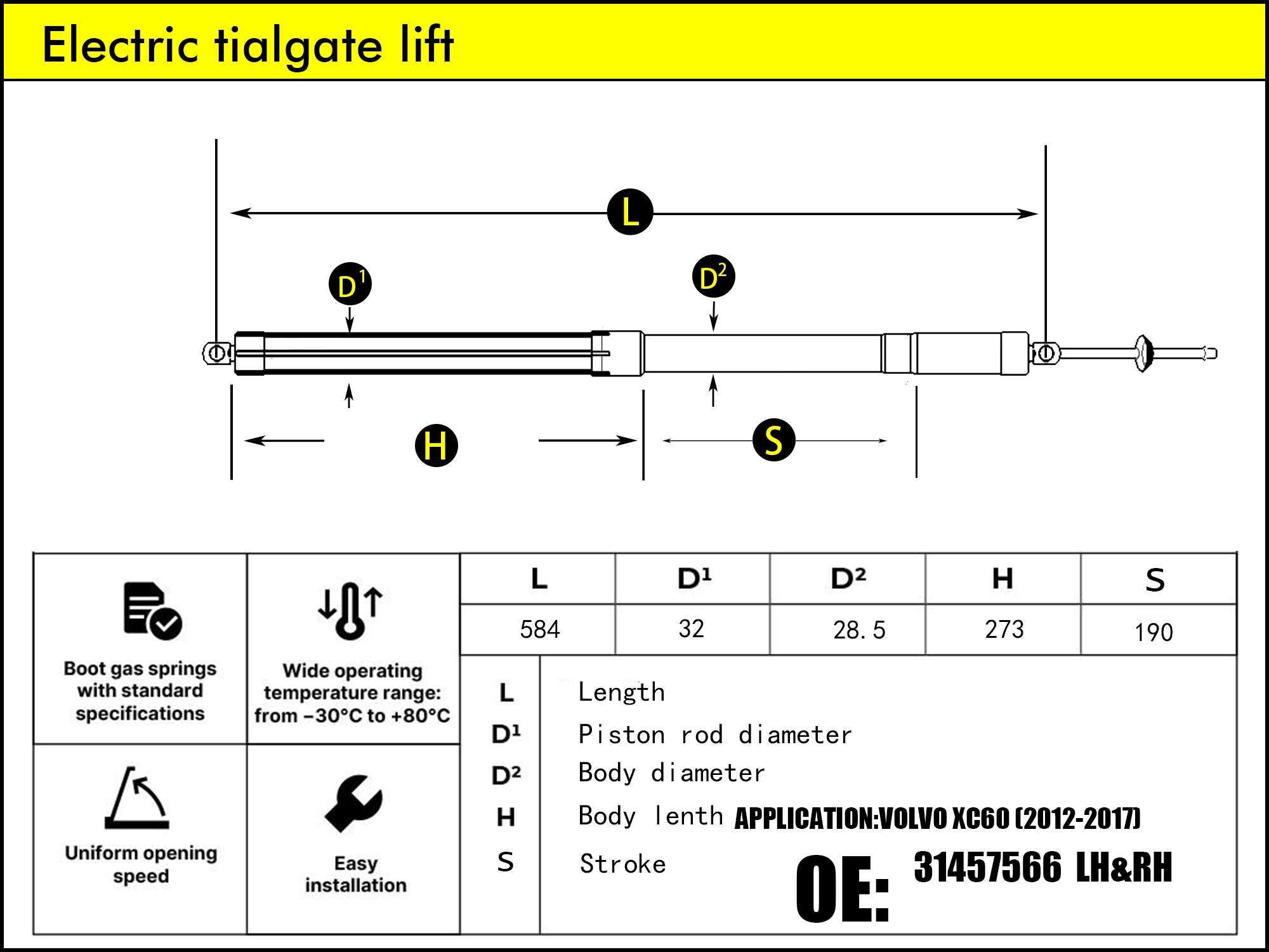 HL2039-Volvo XC60 I 156 LH/RH（2008-2018）