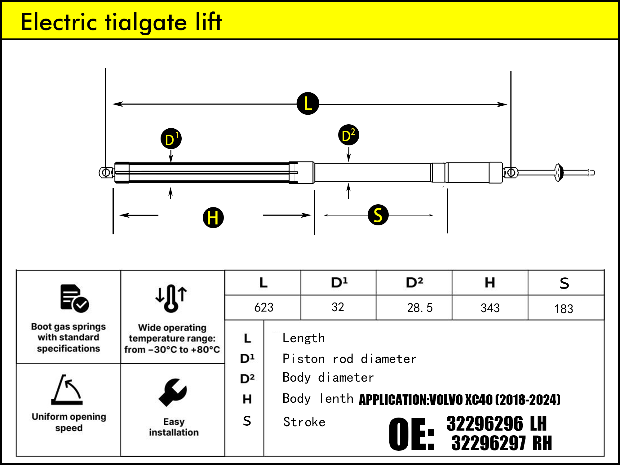 HL2042-Volvo XC40 536 RH（2017-2025）