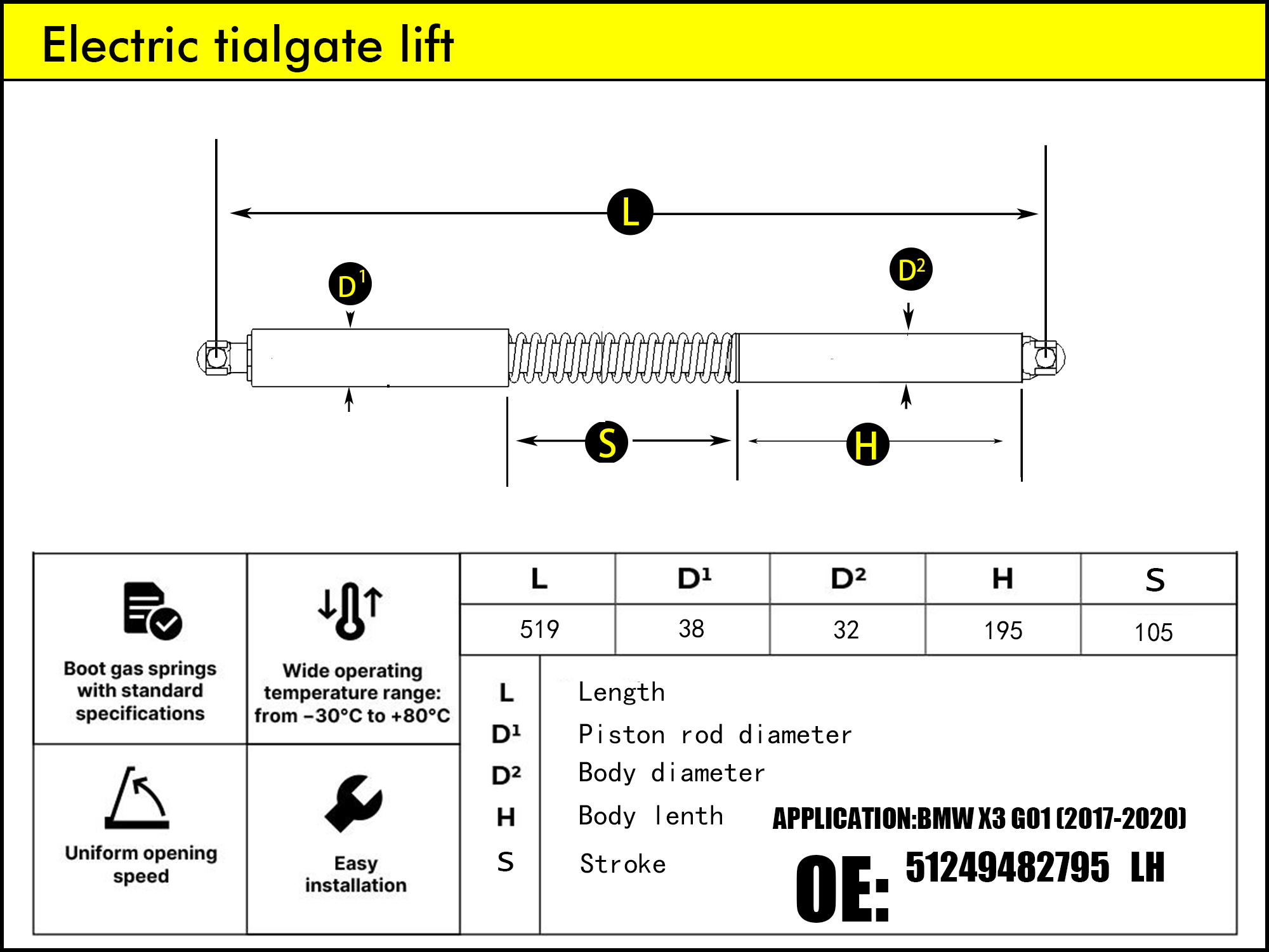HL2091-BMW X3 G01 RH（2017-2021）