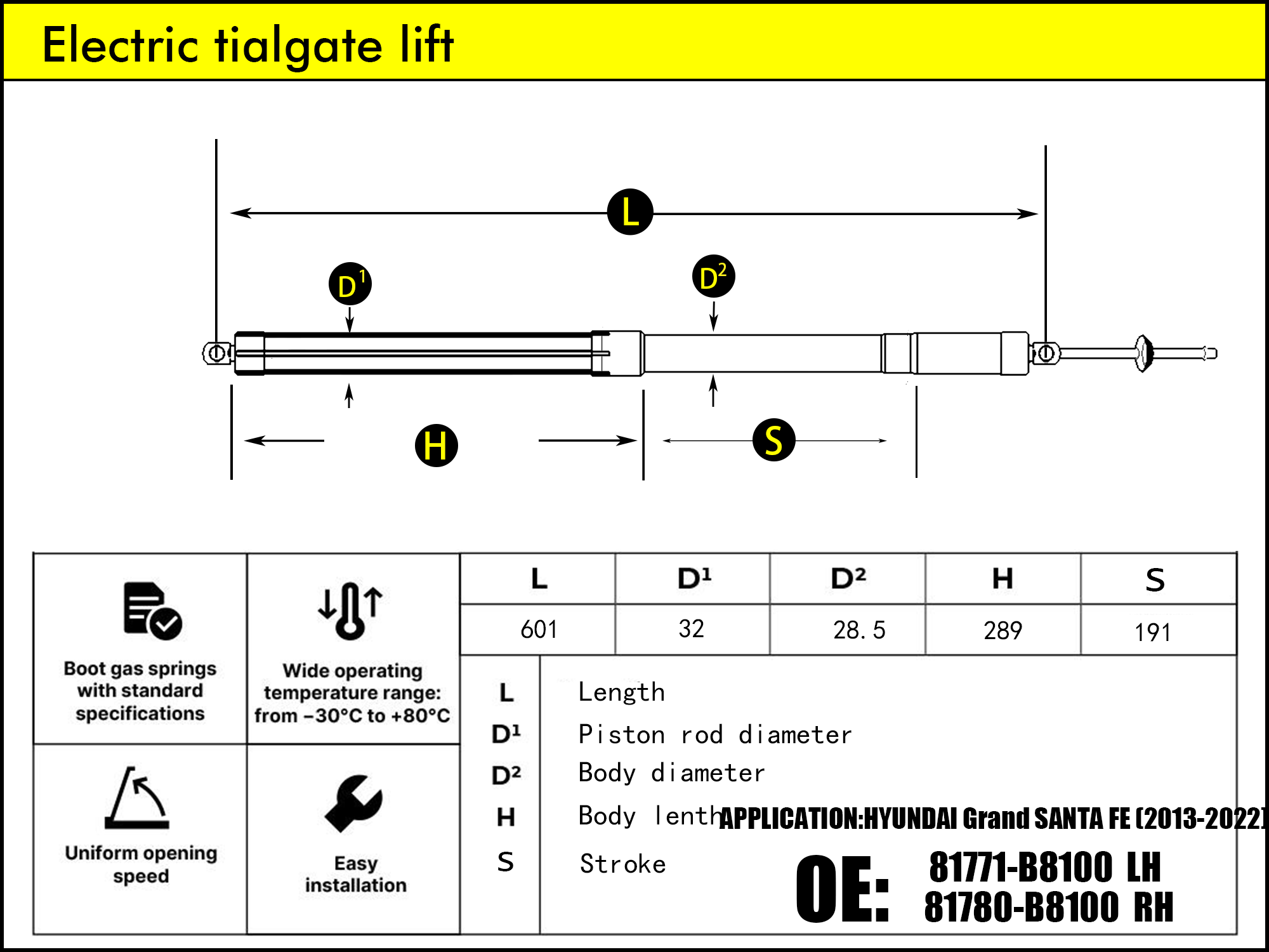 HL2087-Hyundai Grand Santa Fe NC RH（2013-2023）