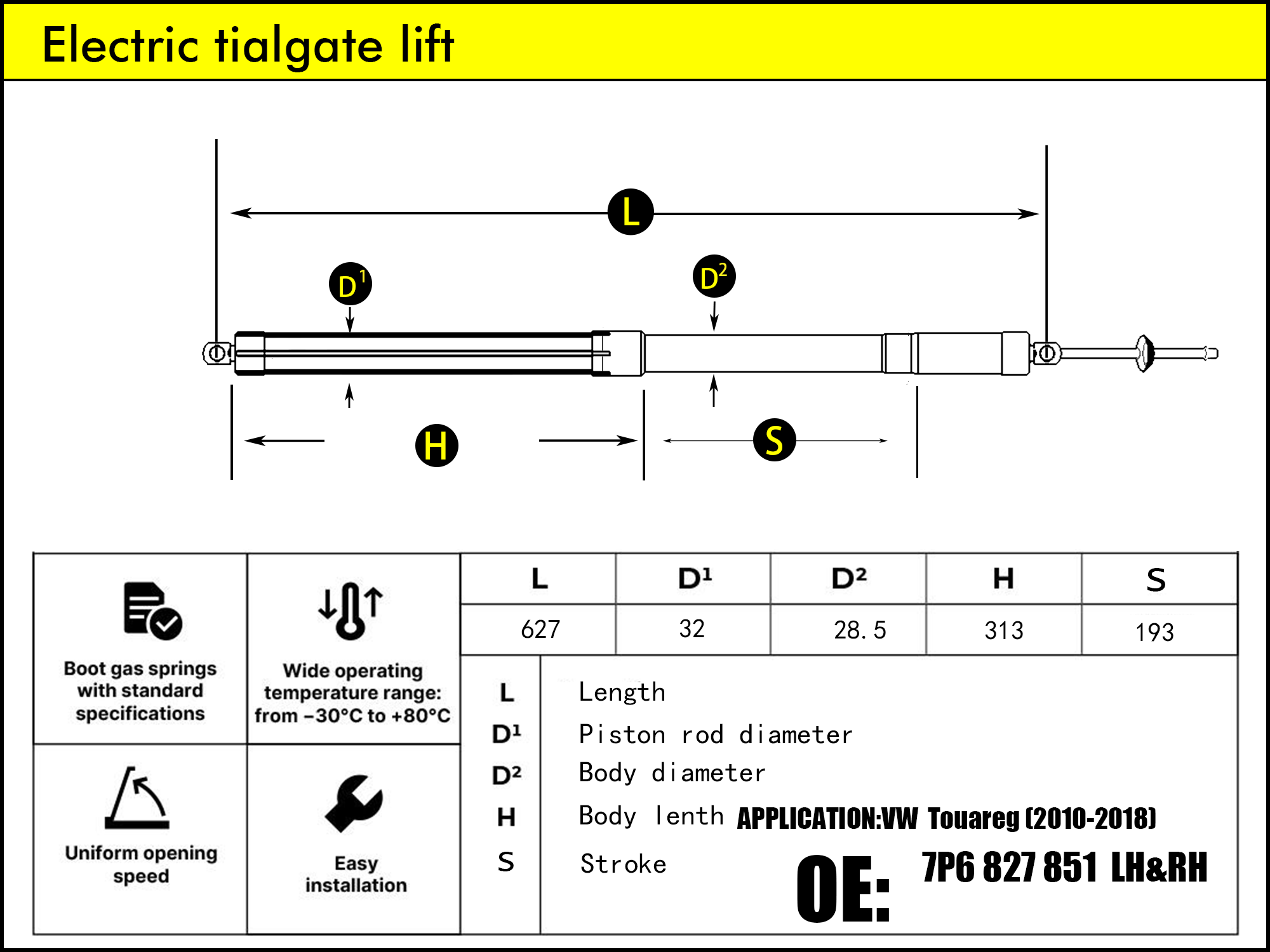 HL2047-VW Touareg II 7P5/7P6 LH/RH（2010-2018）