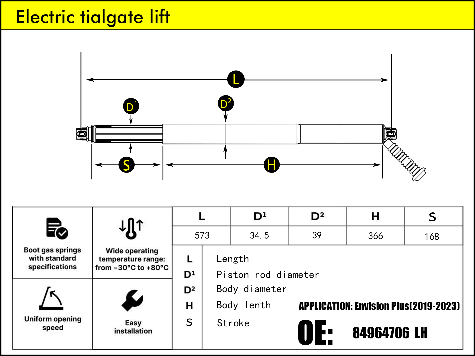 HL2117-Buick Envision Plus LH（2019-2025）