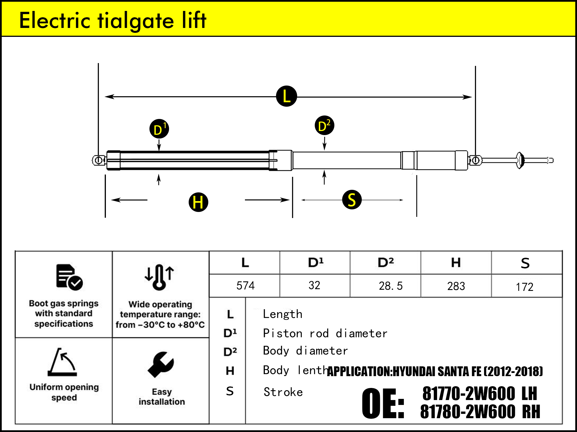HL2085-Hyundai Santa Fe DM RH（2012-2018）