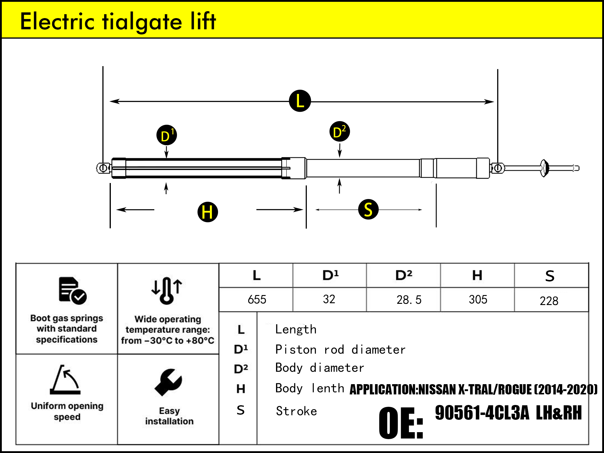 HL2146-NISSAN Rogue/X-trail II T32 LH/RH（2013-2020）