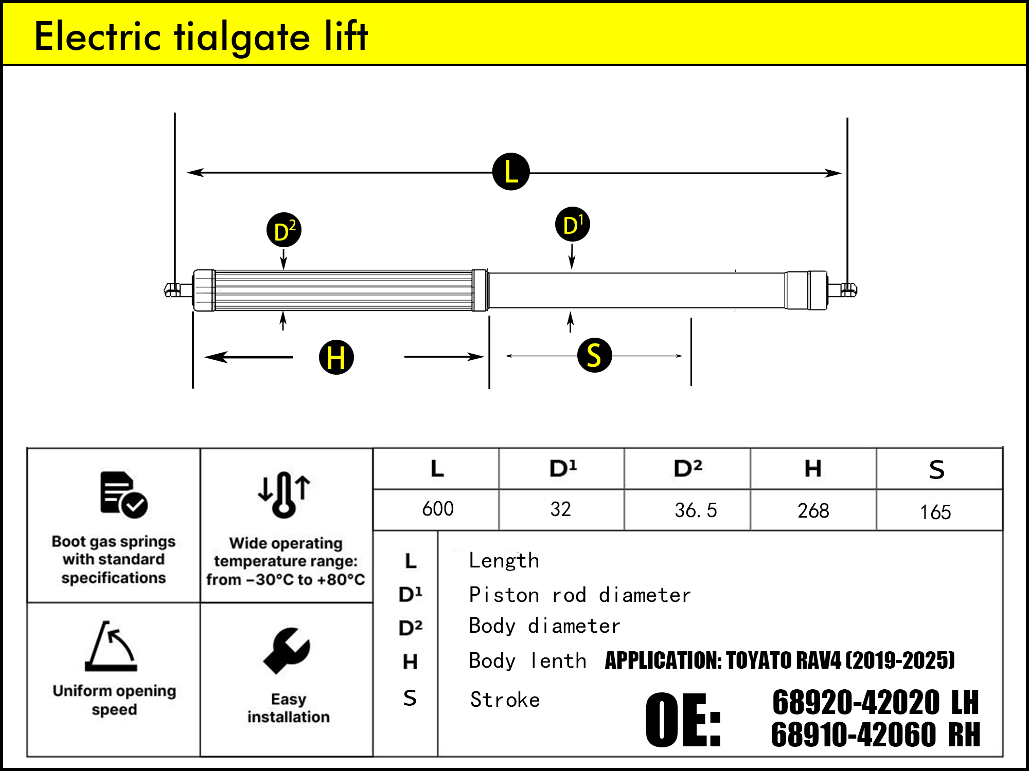 HL2387-TOYOTA Wildlander XA50 RH（2020-2025）