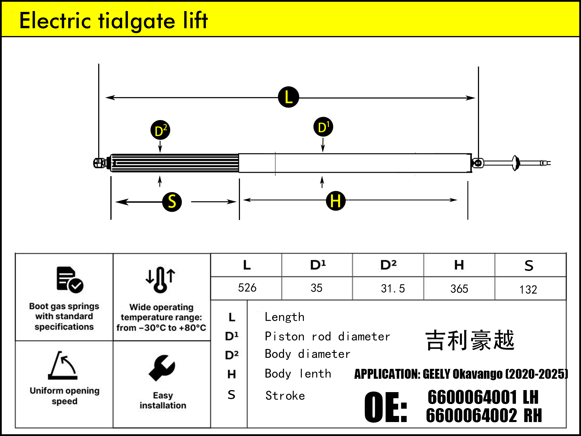 HL2187-GEELY/PORTON Okavango/X90 VX11 LH（2020-...）