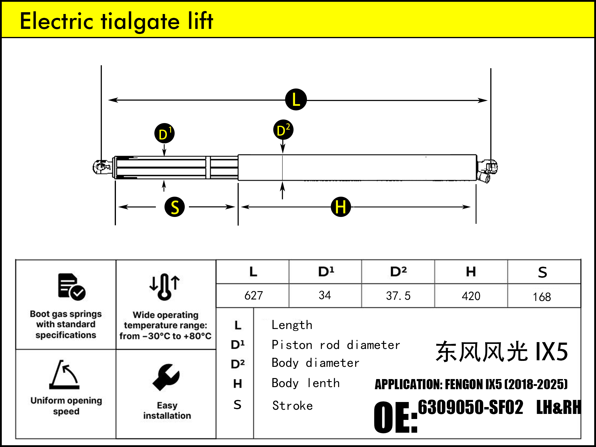 HL2563-Fengon ix5 LH/RH（2019-2021）