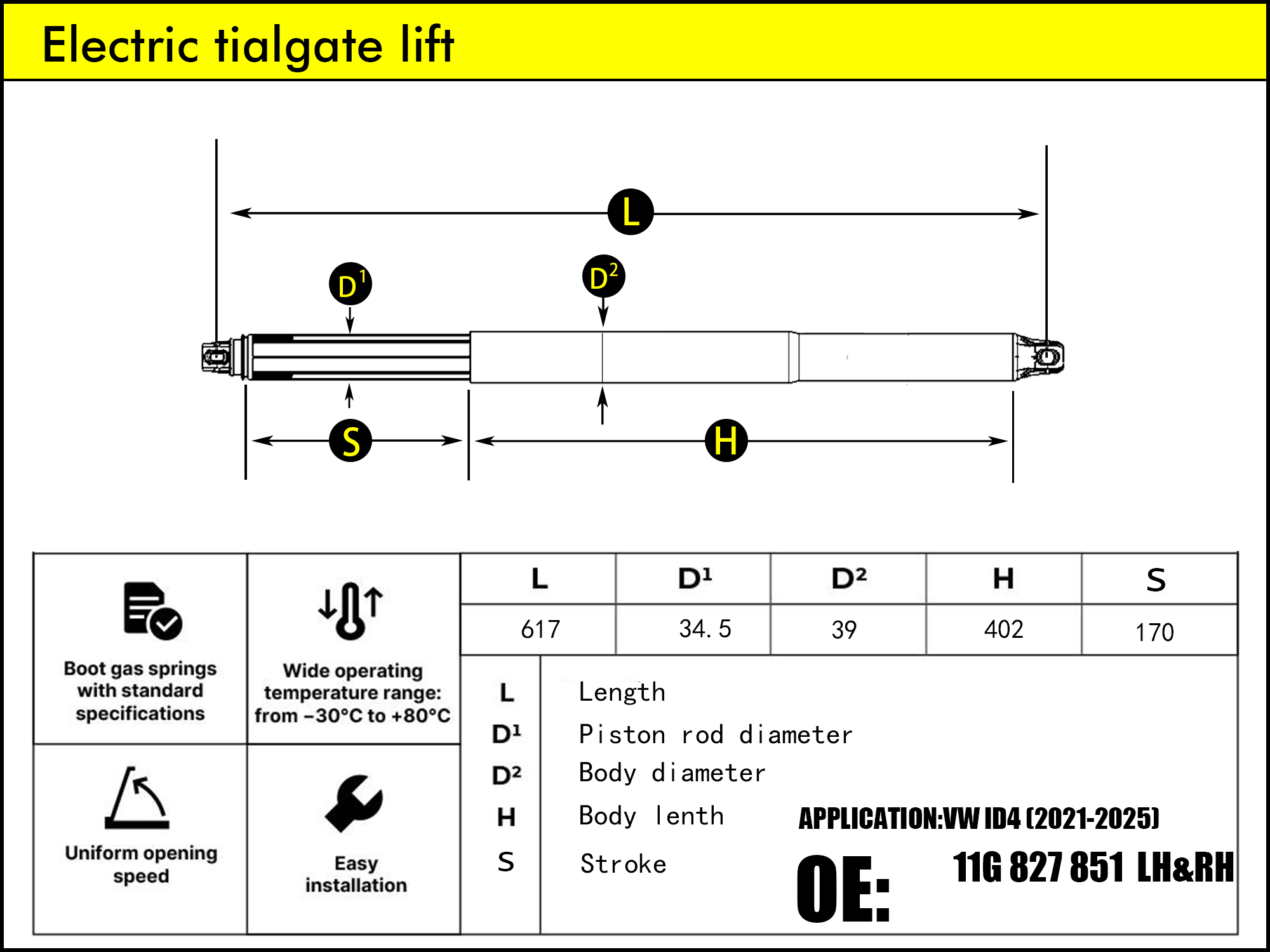 HL2103-VW ID4 E21 LH/RH（2020-2025）