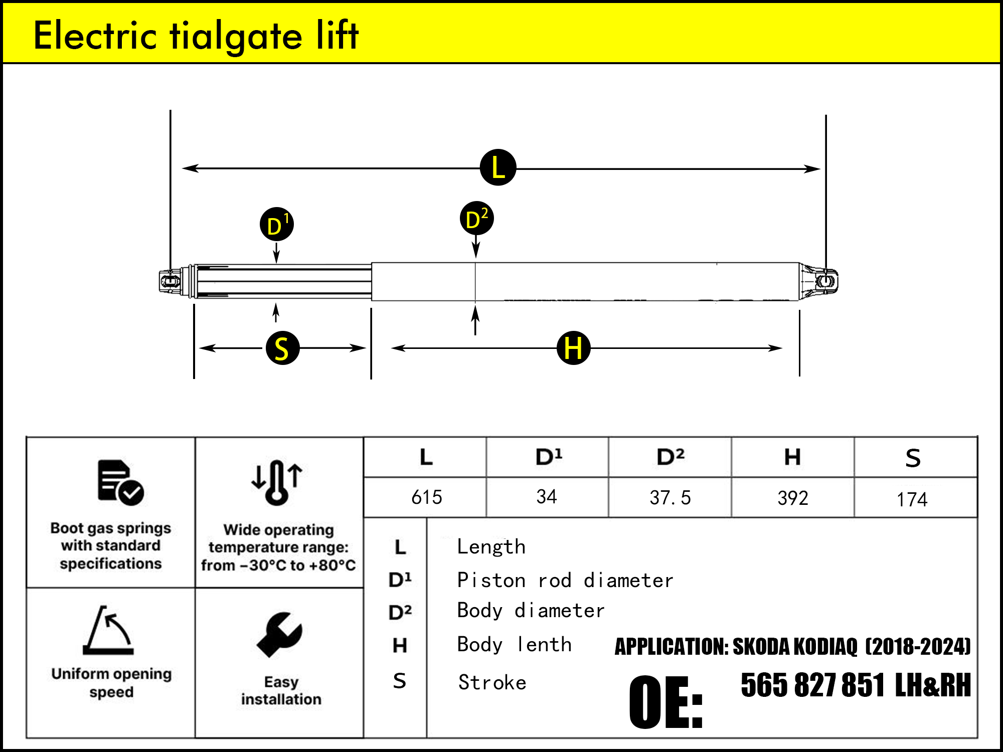 HL2260-SKODA Kodiaq NU7 LH/RH（2017-2023）