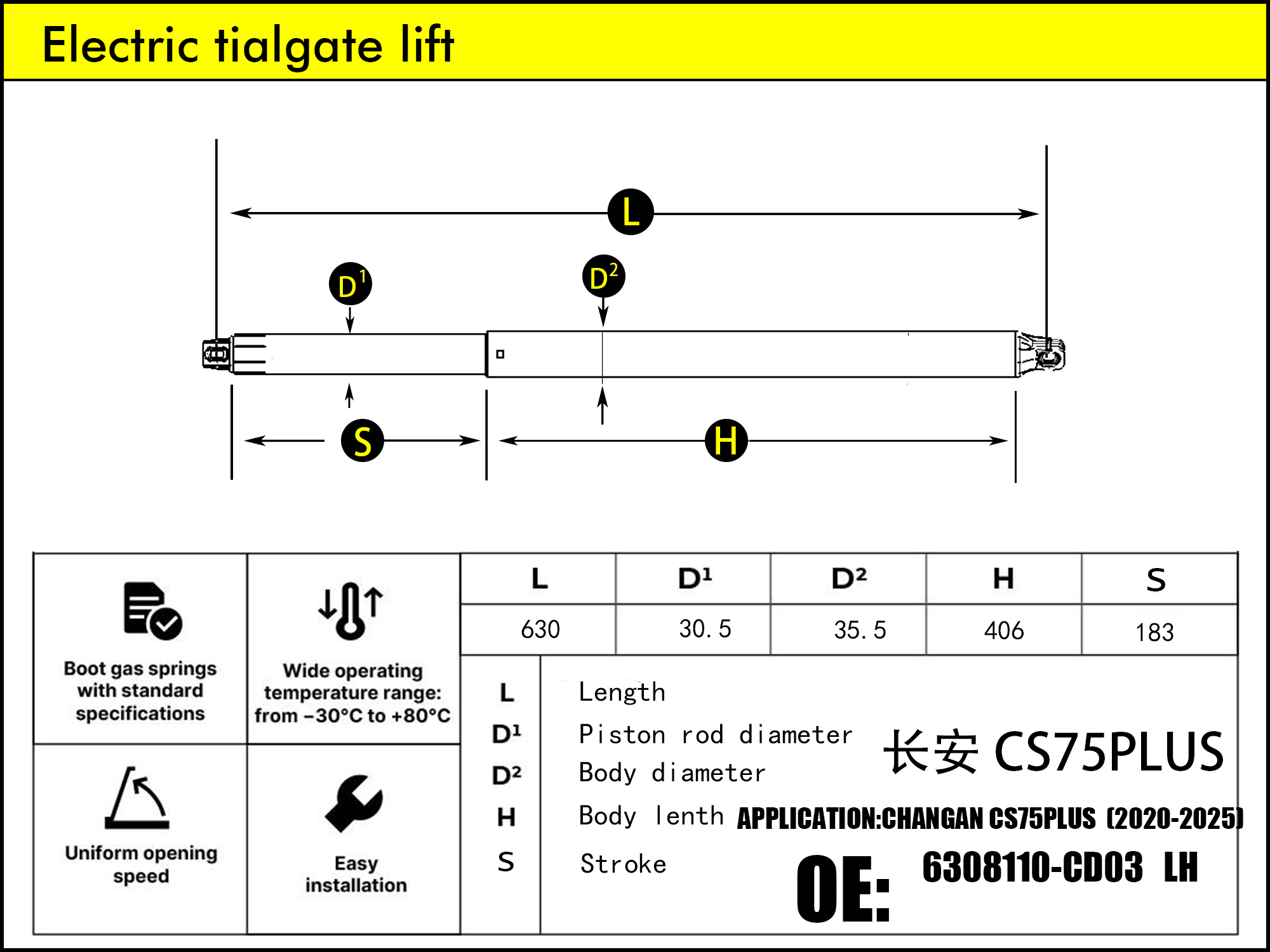 HL2221-Changan CS75 Plus LH（2020-....）