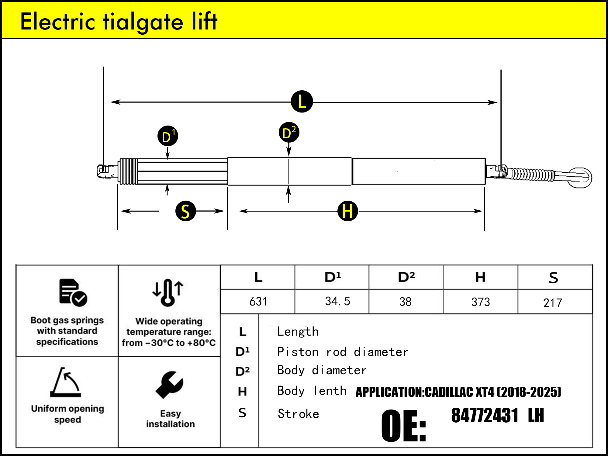 HL2112-Cadillac XT4 LH（2019-2025）