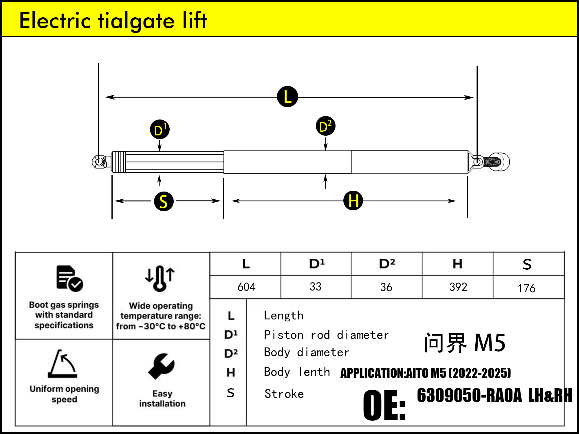 HL2516-AITO M5 LH/RH（2022-...）